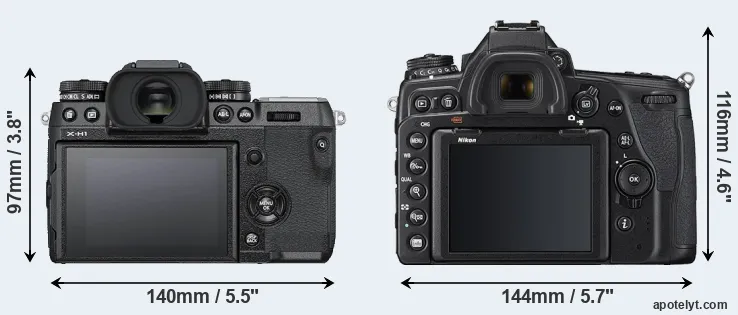 Comparison X-H1 or D780 rear