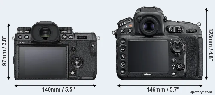 Comparison X-H1 or D810 rear