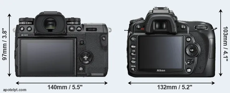 Comparison X-H1 or D90 rear