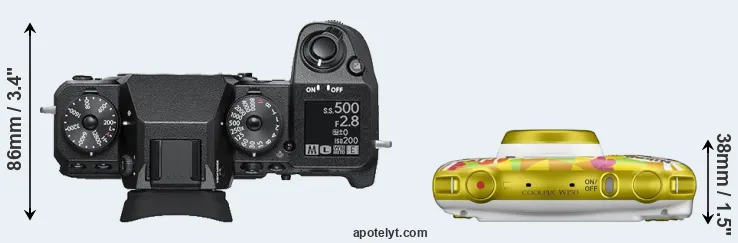 Compare X-H1 versus W150 top