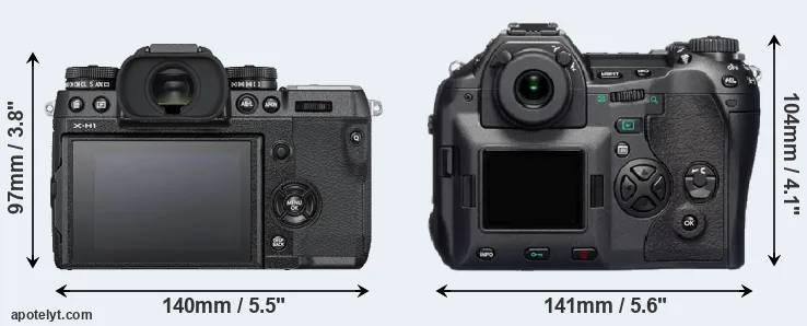 Comparison X-H1 or E-1 rear