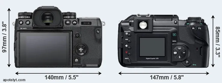 Comparison X-H1 or E-300 rear
