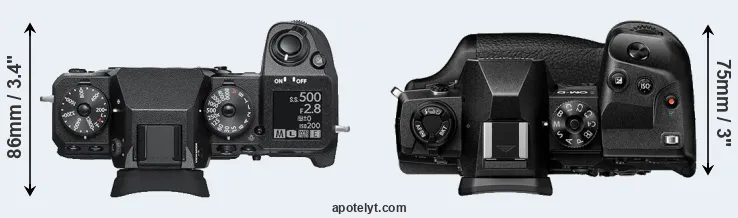 Compare X-H1 versus E-M1X top