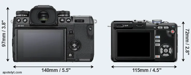 Comparison X-H1 or E-PL1 rear