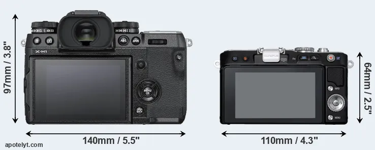 Comparison X-H1 or E-PL3 rear