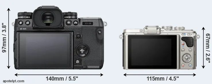 Comparison X-H1 or E-PL8 rear