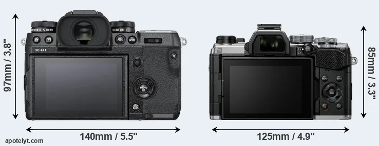 Comparison X-H1 or OM-5 rear