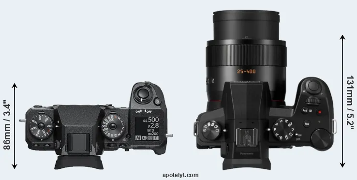 Compare X-H1 versus FZ1000 II top