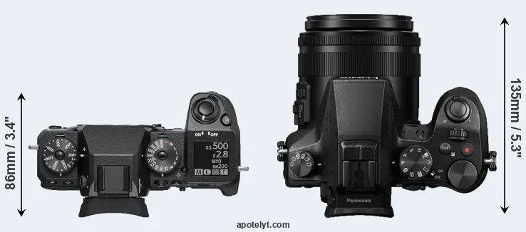 Compare X-H1 versus FZ2500 top