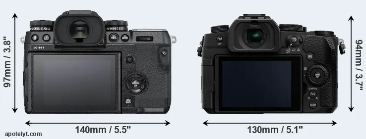 Comparison X-H1 or G90 rear
