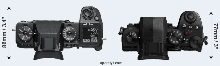 Compare X-H1 versus G90 top