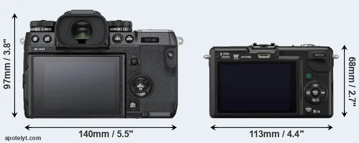 Comparison X-H1 or GF2 rear