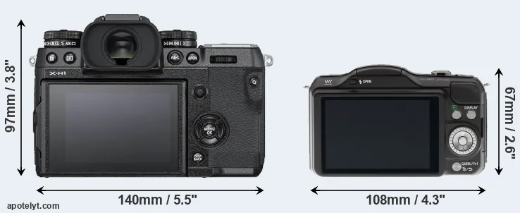 Comparison X-H1 or GF5 rear