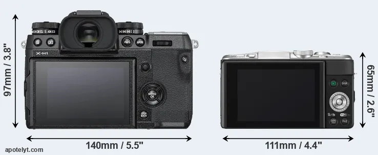 Comparison X-H1 or GF6 rear