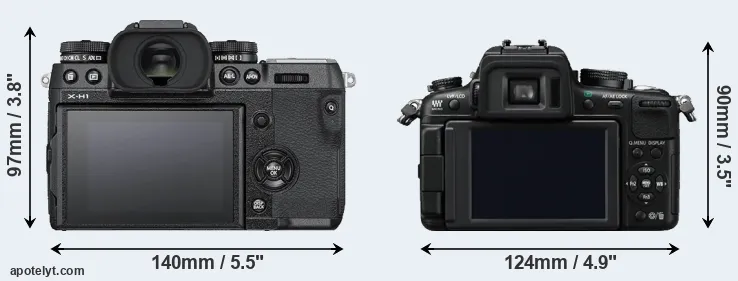 Comparison X-H1 or GH2 rear