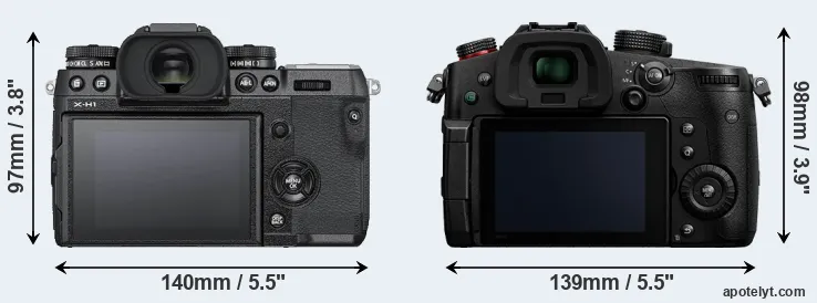 Comparison X-H1 or GH5 II rear