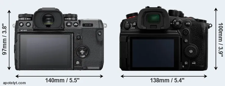 Comparison X-H1 or GH6 rear