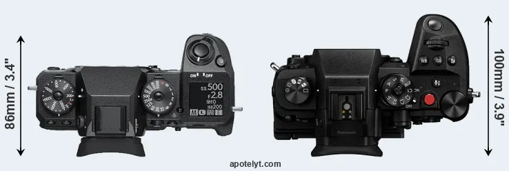 Compare X-H1 versus GH6 top