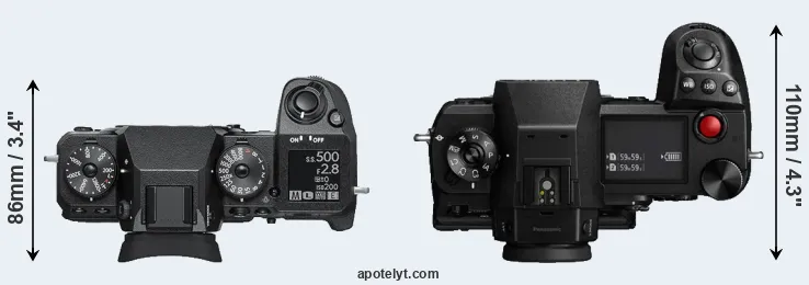 Compare X-H1 versus S1H top