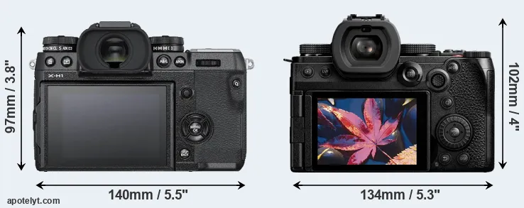 Comparison X-H1 or S5 II rear
