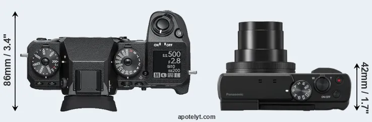 Compare X-H1 versus ZS80 top
