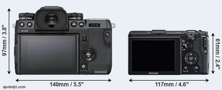 Comparison X-H1 or GR rear