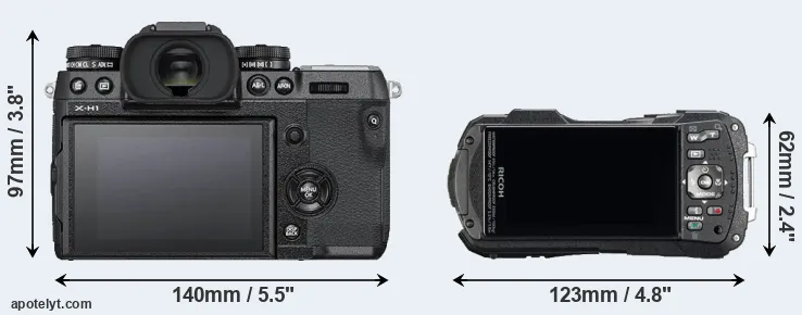 Comparison X-H1 or WG-60 rear