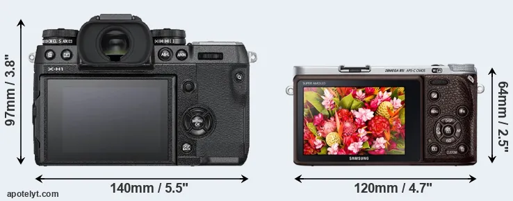 Comparison X-H1 or NX500 rear