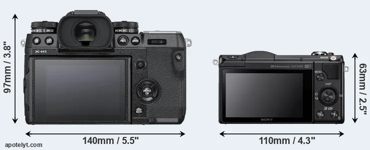 Comparison X-H1 or A5000 rear