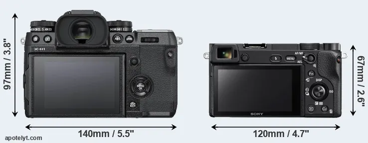 Comparison X-H1 or A6300 rear