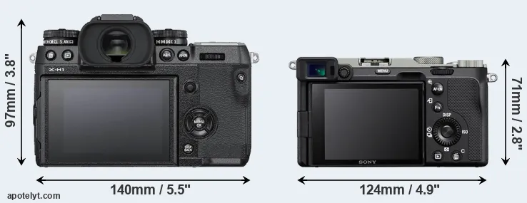 Comparison X-H1 or A7C rear