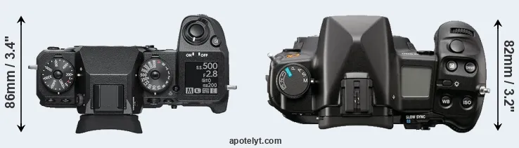 Compare X-H1 versus A900 top