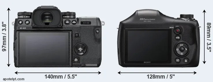 Comparison X-H1 or H300 rear