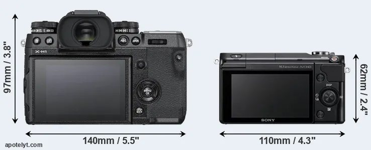 Comparison X-H1 or NEX-3N rear
