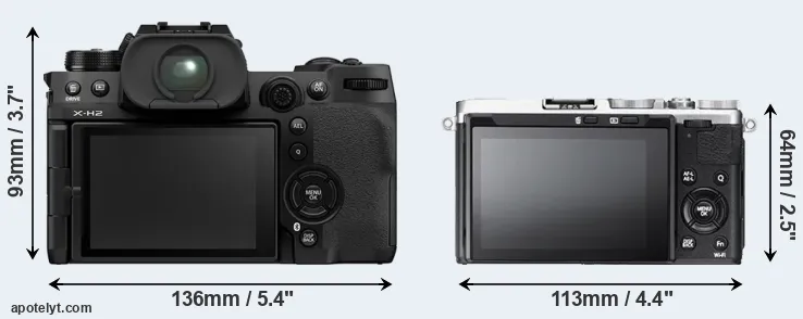 Comparison X-H2 or X70 rear
