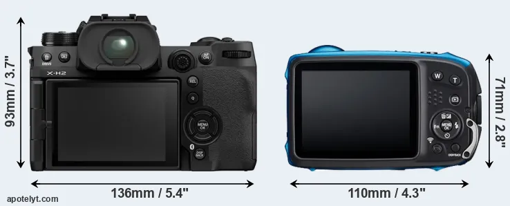 Comparison X-H2 or XP140 rear