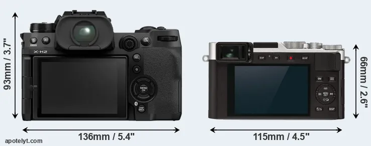 Comparison X-H2 or D-LUX 7 rear