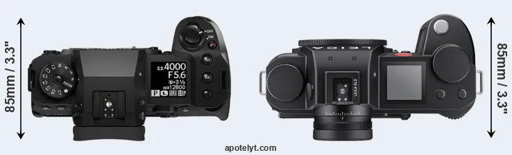 Compare X-H2 versus Leica SL3 top