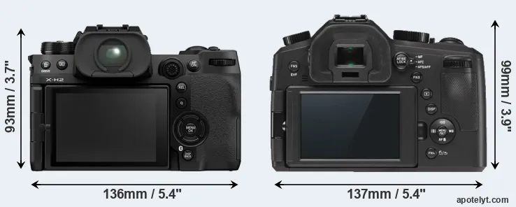 Comparison X-H2 or V-LUX Typ 114 rear