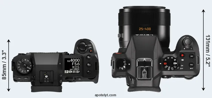 Compare X-H2 versus V-LUX Typ 114 top