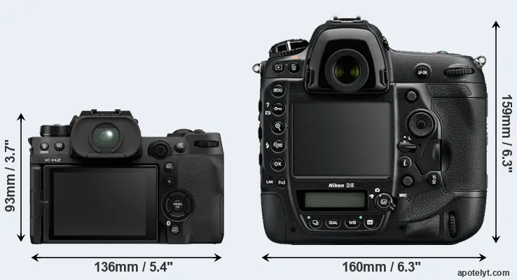 Comparison X-H2 or D5 rear