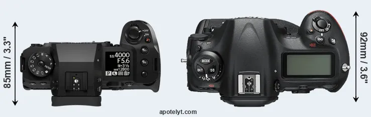 Compare X-H2 versus D5 top