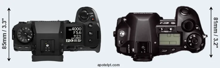 Compare X-H2 versus E-1 top