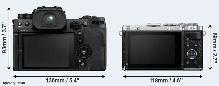 Comparison X-H2 or E-P7 rear