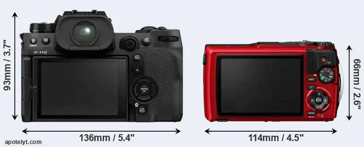 Comparison X-H2 or TG-7 rear