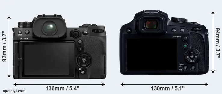 Comparison X-H2 or FZ80D rear