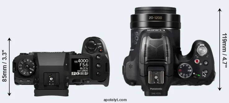 Compare X-H2 versus FZ80D top