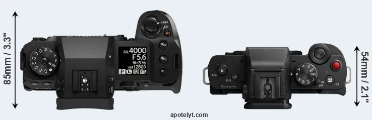 Compare X-H2 versus G100 top