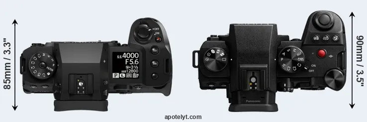 Compare X-H2 versus G9 II top