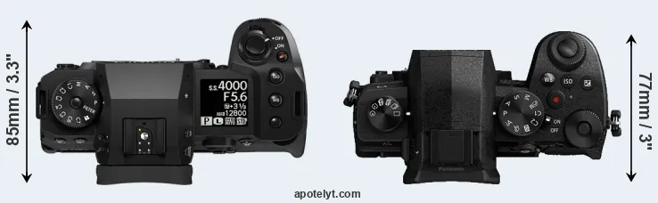 Compare X-H2 versus G95 top